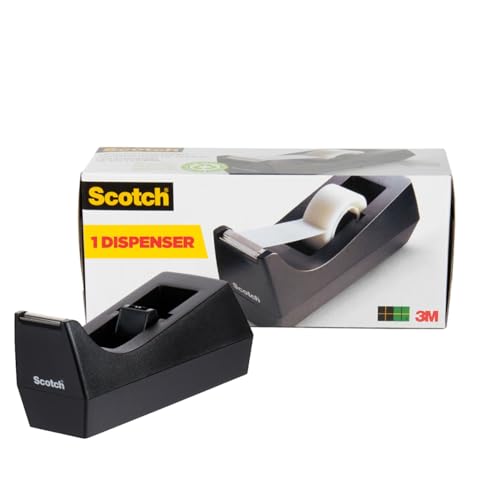 Classic Scotch Desktop Tape Dispenser, Black, 2.7 in. x Kit
