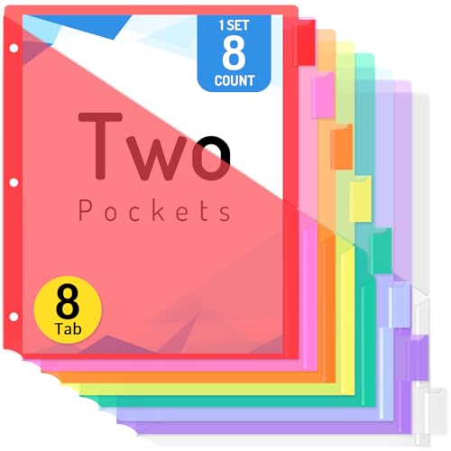 Minimalist Forvencer 8 Count Dividers with Two Pockets, Essentials