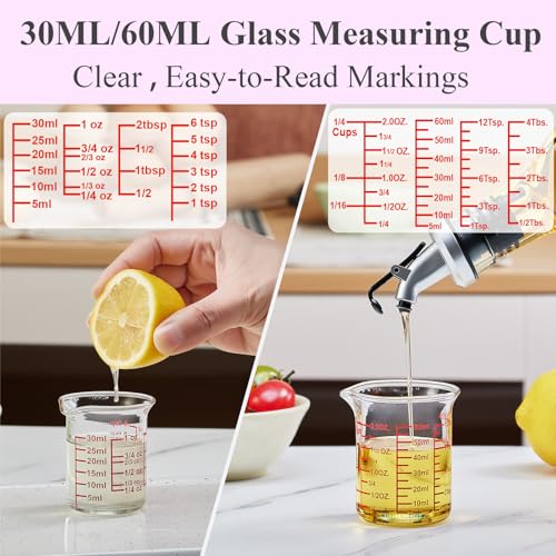 Eco-Friendly Ackers 4-Piece Glass Measuring Cup Set, Borosilicate Essentials